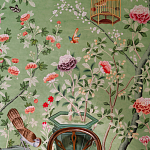 Обои ручная роспись Belvoir Pistachio варинант исполнения - 4 | Loft Concept в Москве