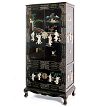 Шкаф черный в китайском стиле  Chinese Cabinet Black варинант исполнения - 4 | Loft Concept в Москве