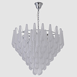 Люстра с подвесками из рифленного стекла в форме капель Textured Glass Chandelier варинант исполнения - 12 | Loft Concept в Москве