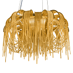 Люстра подвесная круглая с изогнутыми металлическими дугами и ниспадающими цепочками 65 см Atlantis Chain варинант исполнения - 7 | Loft Concept в Москве