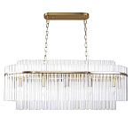 Люстра подвесная овальная со стеклянными трубками Nembus варинант исполнения - 1 | Loft Concept в Москве