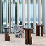 Приставной столик из массива дерева Walnut варинант исполнения - 12 | Loft Concept в Москве