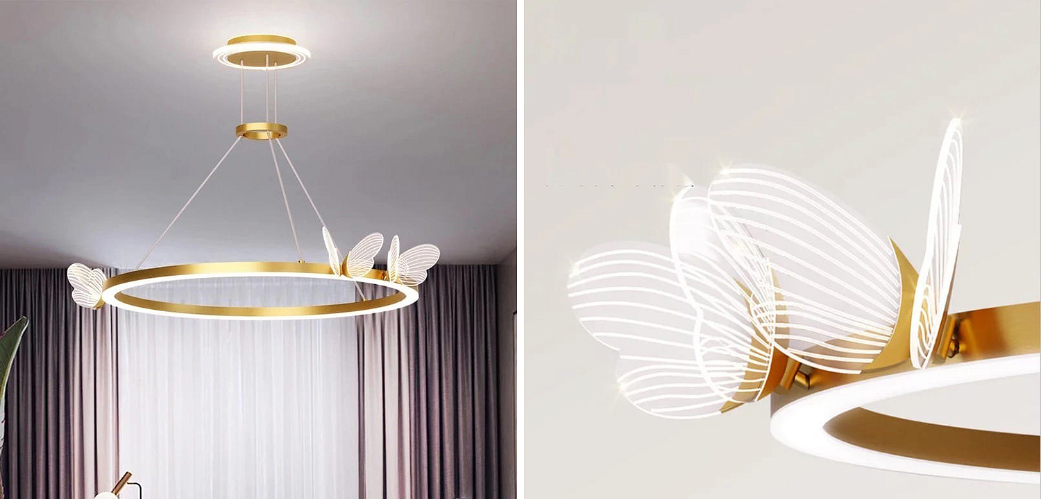 Подвесной светильник с бабочками Butterfly Ring F Подвесной светильник с бабочками Butterfly Ring F - Loft-Concept в Москве