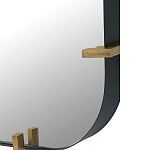 Зеркало настенное в черной металлической раме Mirror Cardinal варинант исполнения - 2 | Loft Concept в Москве