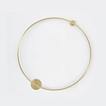 Бра светодиодное круглой формы с рамкой цвета латунь Ring Horizontal варинант исполнения - 1 | Loft Concept в Москве