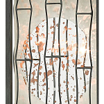 Бра с круглой зеркальной вставкой с эффектом ржавчины Stunning Radiance варинант исполнения - 1 | Loft Concept в Москве