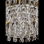 Круглая люстра с хрустальными подвесками на серебряном каркасе Gorgeous Crystal Light варинант исполнения - 7 | Loft Concept в Москве