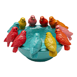 Декоративное дизайнерское блюдо разноцветные попугаи  варинант исполнения - 1 | Loft Concept в Москве