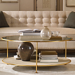 Кофейный стол круглый с полкой на 3-х ножках Round Textured Coffee Table варинант исполнения - 1 | Loft Concept в Москве