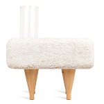 Керамический столик на деревянных ножках «Квадро» варинант исполнения - 4 | Loft Concept в Москве