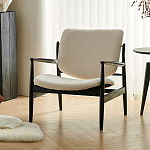 Кресло с каркасом и ножками из древесины и мягкими сиденьем и спинкой Venice варинант исполнения - 3 | Loft Concept в Москве