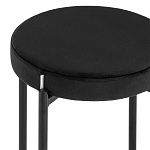 Табурет с мягким круглым сиденьем RIO Black варинант исполнения - 4 | Loft Concept в Москве