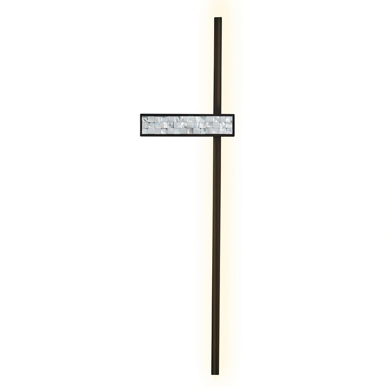 Бра с декором из перламутровой морской ракушки Touch of Marine Charm Черный Перламутровый в Москве | Loft Concept 