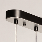 Люстра с 3-мя плафонами волнообразной формы цвета янтарь и 2-мя прозрачными шарообразными плафонами Lucid Rain  варинант исполнения - 10 | Loft Concept в Москве