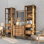 Комод из массива дуба с 3-мя ящиками Tasteful Furniture варинант исполнения - 3 | Loft Concept в Москве