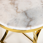 Кофейный столик на подстолье золотого цвета Noelle варинант исполнения - 4 | Loft Concept в Москве