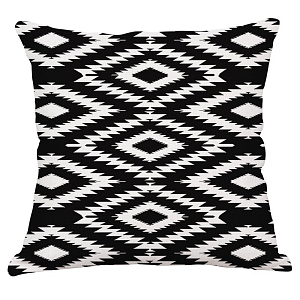 Декоративная подушка Black and White Pattern #5