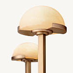 Люстрас 3-мя мраморными плафонами в форме купола Light Warm Light варинант исполнения - 4 | Loft Concept в Москве