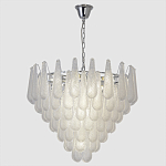 Люстра с подвесками из рифленного стекла в форме капель Textured Glass Chandelier варинант исполнения - 9 | Loft Concept в Москве