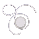 Бра белого цвета с изогнутыми световыми линиями и круглым основанием Luke Lampco Tracer Lamp варинант исполнения - 1 | Loft Concept в Москве