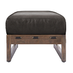 Пуф Duncan винтажная черная кожа варинант исполнения - 2 | Loft Concept в Москве