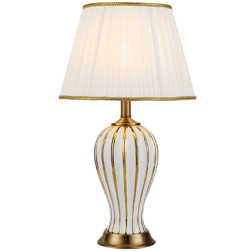     Celestina White Gold Lampshade Table Lamp     | Loft Concept 