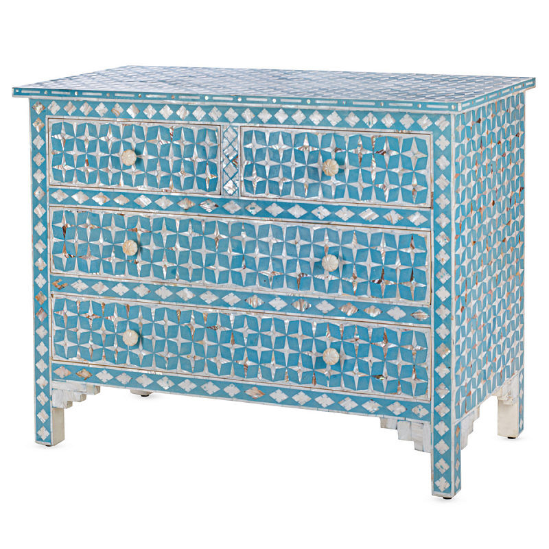   MOTHER OF PEARL CHEST OF 4 DRAWER ivory (   )  ̆   | Loft Concept 
