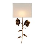 Бра с  каркасом в виде цветков розы и тканевым абажуром Flowers and Fox Roses варинант исполнения - 1 | Loft Concept в Москве