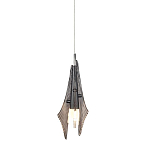 Подвесной светильник с черной металлической основой и рельефным плафоном Glass Pod варинант исполнения - 1 | Loft Concept в Москве