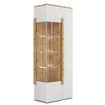 Шкаф-витрина двухдверная с белым глянцевым фасадом Grace of Furniture варинант исполнения - 1 | Loft Concept в Москве