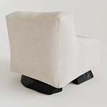 Кресло Cannes с мягкой обивкой букле молочного цвета  варинант исполнения - 3 | Loft Concept в Москве