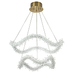 Двухъярусная кольцевая люстра с хрустальным декором Gilbertine Crystal Wavy Ring Chandelier варинант исполнения - 2 | Loft Concept в Москве