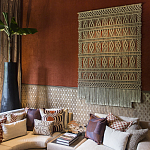 Панно на стену плетеное Макраме бежевый цвет  варинант исполнения - 9 | Loft Concept в Москве