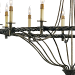 Люстра двухъярусная с отделкой в виде веревки Black Light Profile варинант исполнения - 1 | Loft Concept в Москве