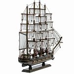 Декоративная модель деревянного тёмно-коричневого парусника в подарочной упаковке With The low варинант исполнения - 2 | Loft Concept в Москве