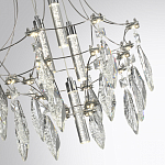 Люстра подвесная из металла с хрустальными подвесками прозрачного цвета Quasar 41 варинант исполнения - 9 | Loft Concept в Москве