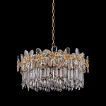 Люстра круглая с декоративными элементами в виде крупных хрустальных цветов Palace Gardens варинант исполнения - 1 | Loft Concept в Москве