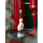 Подсвечник в виде кошки из фарфора с бронзовыми элементами Paradise Cat варинант исполнения - 5 | Loft Concept в Москве