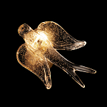 Бра с прозрачной стеклянной фигуркой птички Serip Voa варинант исполнения - 6 | Loft Concept в Москве