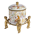 Шкатулка на ангелах из фарфора с бронзовыми элементам Eden Garden варинант исполнения - 2 | Loft Concept в Москве