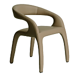 Стул обеденный бежевый из экокожи Unique Futuristic Chair варинант исполнения - 1 | Loft Concept в Москве