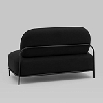 Двухместный диван черного цвета COLOR BLOCK варинант исполнения - 4 | Loft Concept в Москве