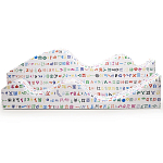 Дизайнерский модульный диван волнистой формы с цветным принтом Poltronova Superonda Sofa варинант исполнения - 41 | Loft Concept в Москве