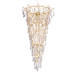 Люстра подвесная в форме перевернутой пирамиды с металлическими ветвями и прозрачными стеклянными подвесками Droplet Chandelier варинант исполнения - 1 | Loft Concept в Москве