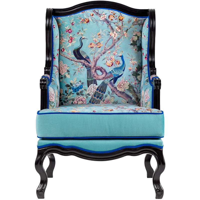           Turquoise Chinoiserie Garden Armchair  ̆    | Loft Concept 