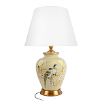 Настольная лампа бежевая с изображением птиц Slip Away варинант исполнения - 7 | Loft Concept в Москве