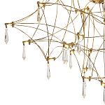 Потолочный светильник с тонкой металлической конструкцией цвета золото Quasar варинант исполнения - 3 | Loft Concept в Москве