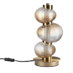 Настольная лампа с 3-мя рифлеными стеклянными шарами Marcelh Light варинант исполнения - 1 | Loft Concept в Москве