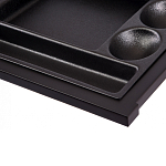 Письменный стол с 2-мя чёрными выдвижными ящиками и нишей с цветными разделителями Ballan варинант исполнения - 5 | Loft Concept в Москве