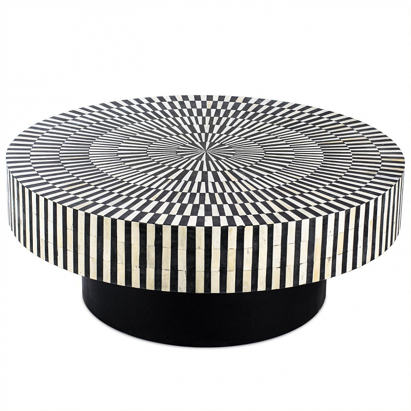   Round Indian Bone Inlay coffee table -   | Loft Concept 